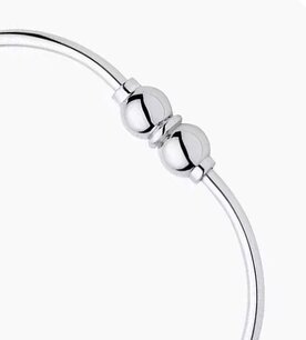 Cape Cod Jewelry Smooth Silver Double Bead Bracelet