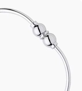 Cape Cod Jewelry Smooth Silver Double Bead Bracelet