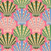 Image of Vera Bradley Wildflower Sprigs Print - Orange with Small Blue & White Flowers