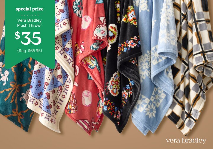Vera Bradley Plush Throw: Special Price $35