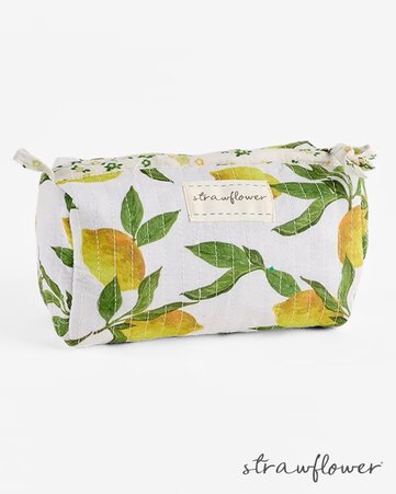 Strawflower Mia Heritage Small Quilted Block Print Cosmetic Pouch
Strawflower