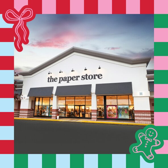 Image of The Paper Store exterior storefront with large display windows