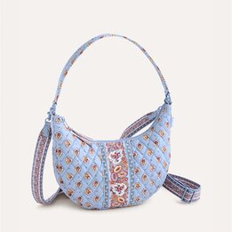Image of Vera Bradley Mini Roxbury Crescent Shoulder Bag in Poppy Fields
