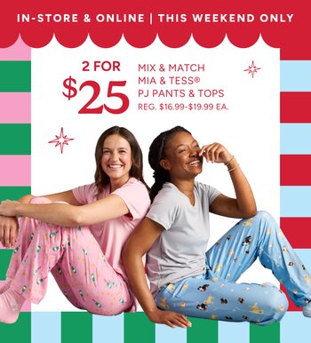 Stocking stuffer gift ideas on a red background featuring a yeti mug, a holiday scented candle, a card game, an ornament, and other items