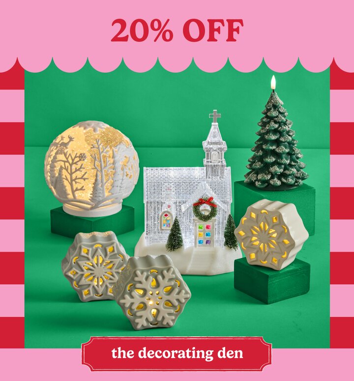 Image of holiday lighthouse with little christmas trees