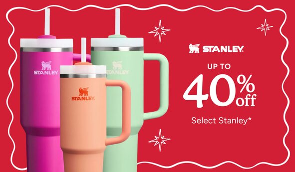 up to 40% off select Stanley
