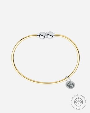 Cape Cod Jewelry sterling silver double ball gold filled bangle bracelet