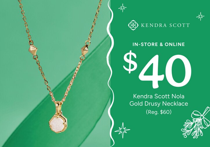 In-Store & Online: $40 Kendra Scott Gold Drusy Necklace (Reg $60)