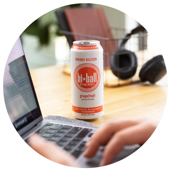 HiBall Energy drink easy to drink while working