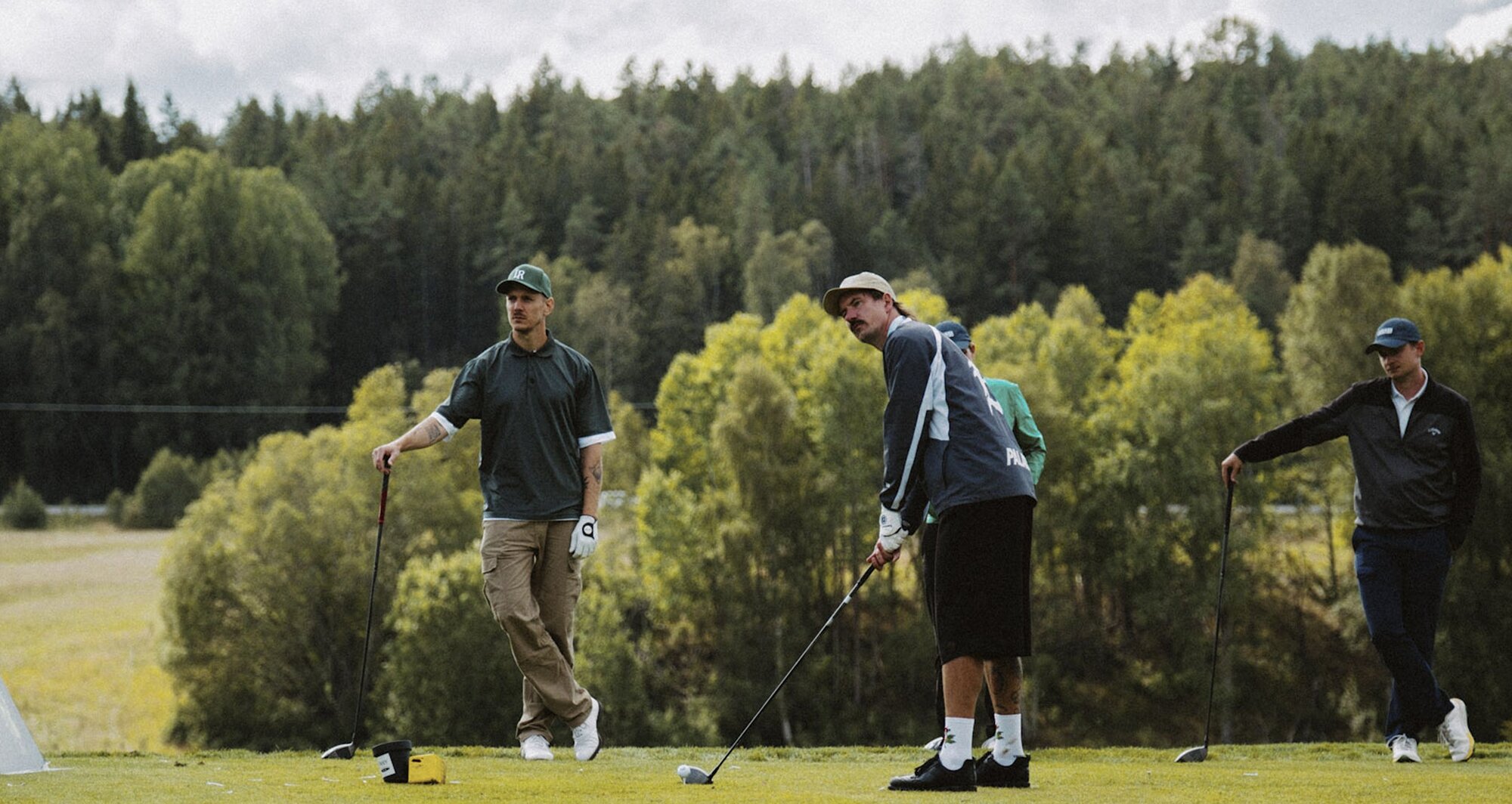 Golfare på Tee