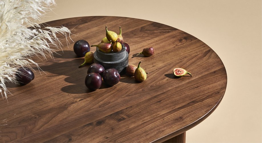 A durable and versatile wood, solid walnut brings a bit of intrigue to any room.