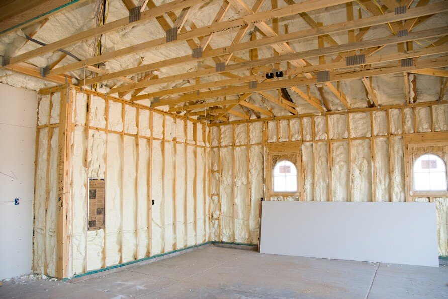 Insulation application in process