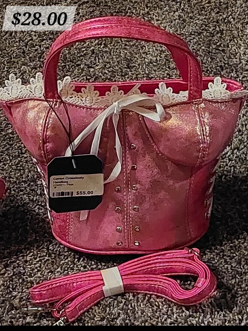 Pink Corset Crossbody Bag