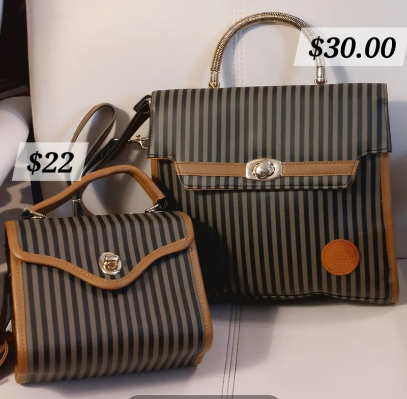 Classic Striped Handbag