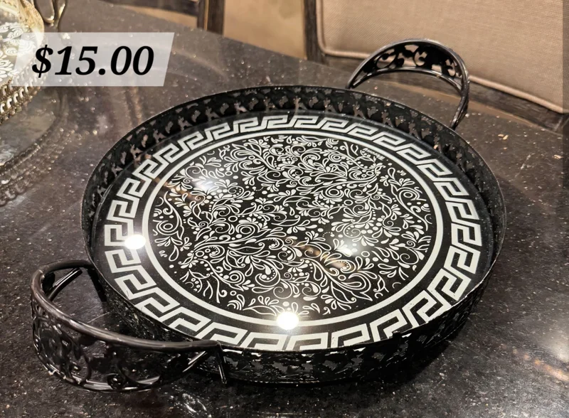 Monochrome Patterned Tray