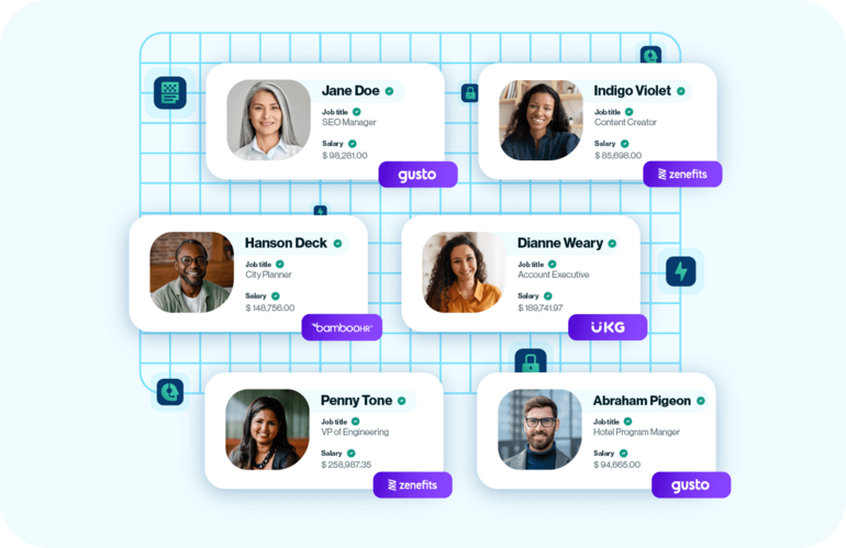 Truework does the background check via multiple verification methods for apartment income verification. 