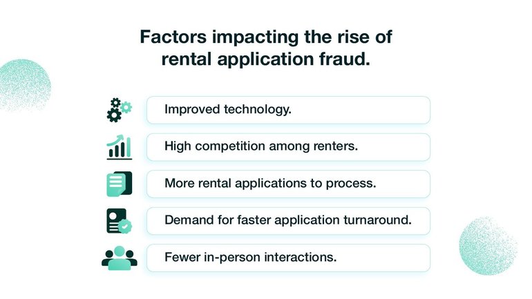 Factors impacting the rise in rental application fraud.