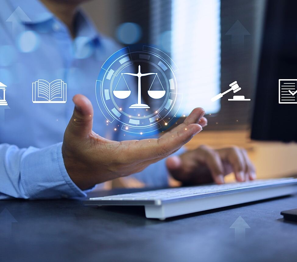 Legal professional using digital tools for CLE accreditation services