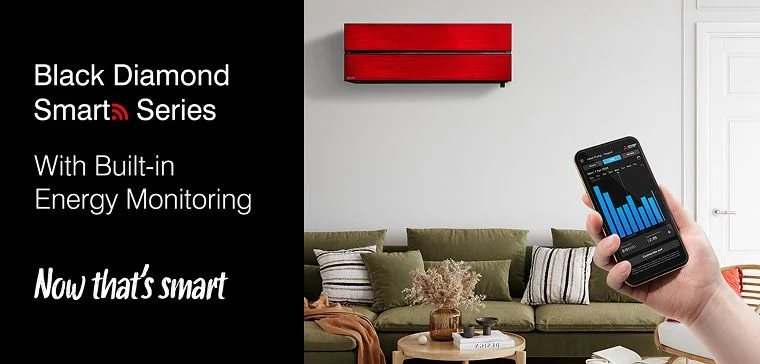 LN60 Black Diamond Smart High Wall Heat Pump
