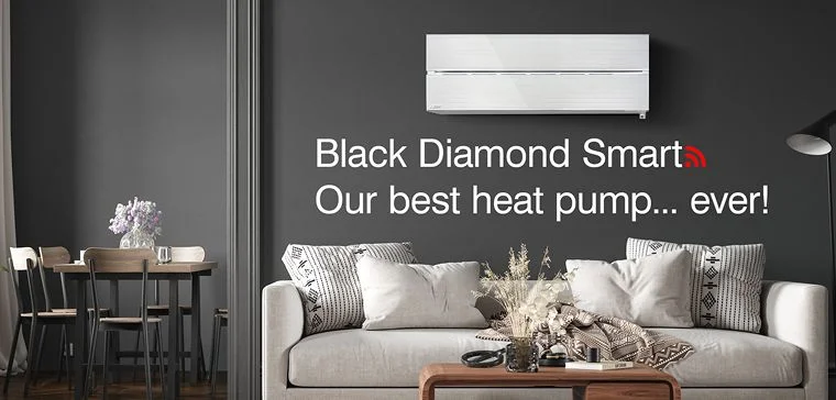LN60 Black Diamond Smart High Wall Heat Pump
