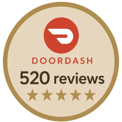 DoorDash Reviews Badge - 520 reviews