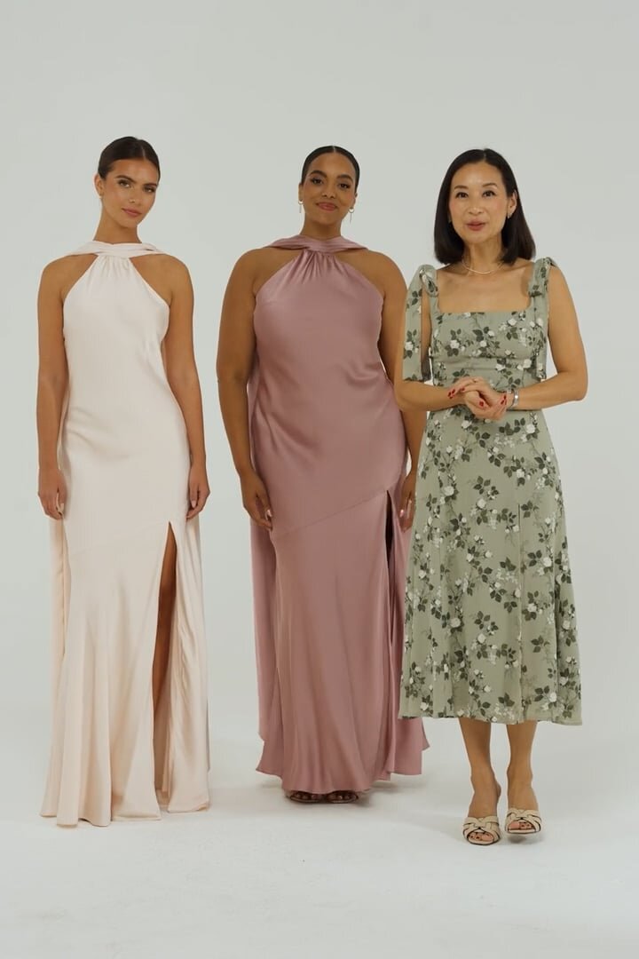 Eileen Matte Satin Dress - Coral Pink