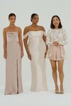 Mia Matte Satin Convertible Dress - Neutral Champagne