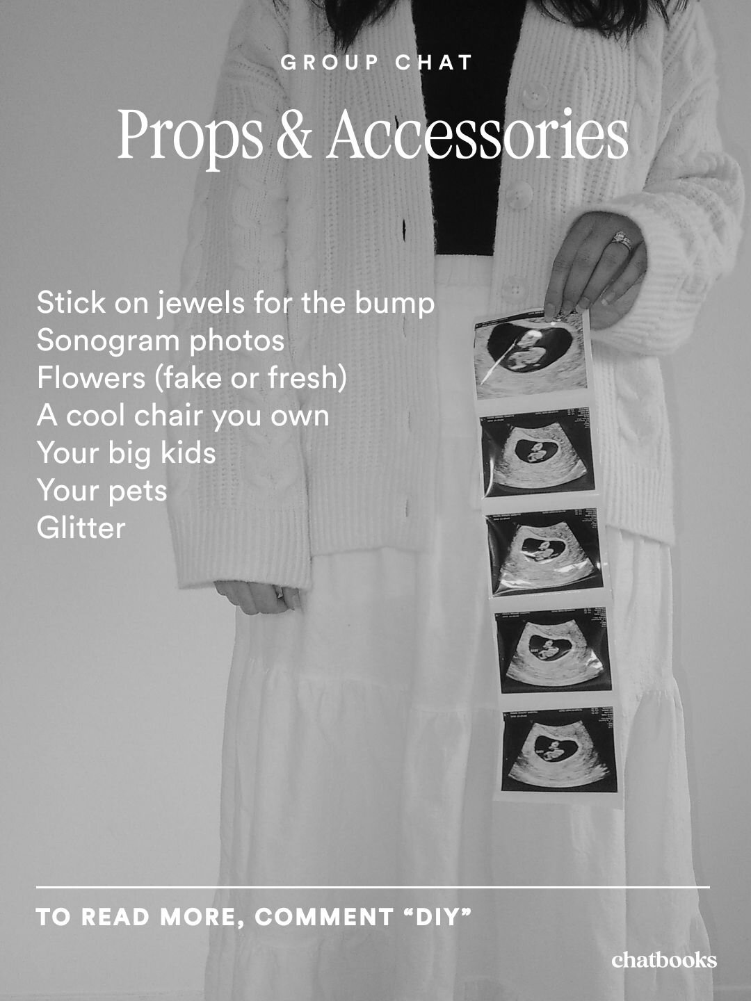 Props and accessories with a sonogram 