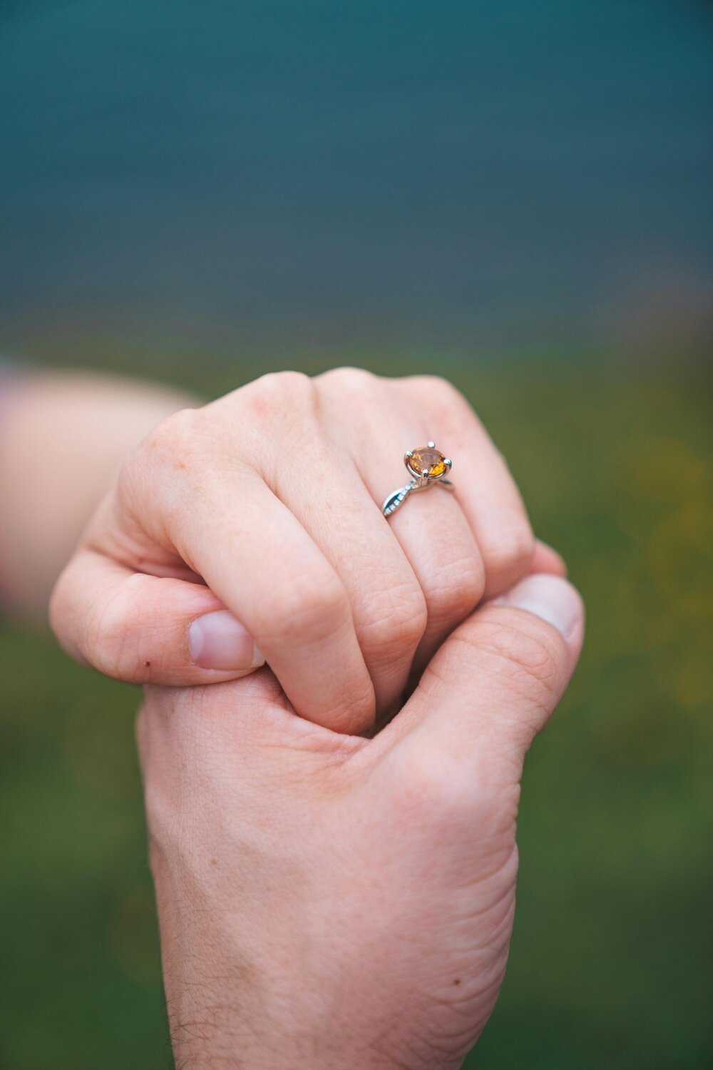 presenting a beautiful wedding ring