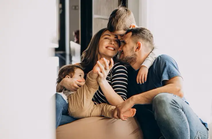 Family Hugging