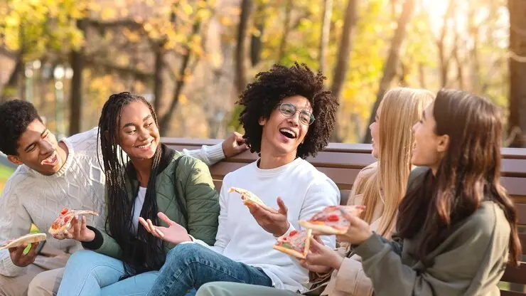 Friends Laughing