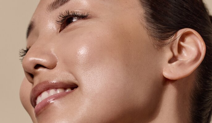 Woman with glowing skin