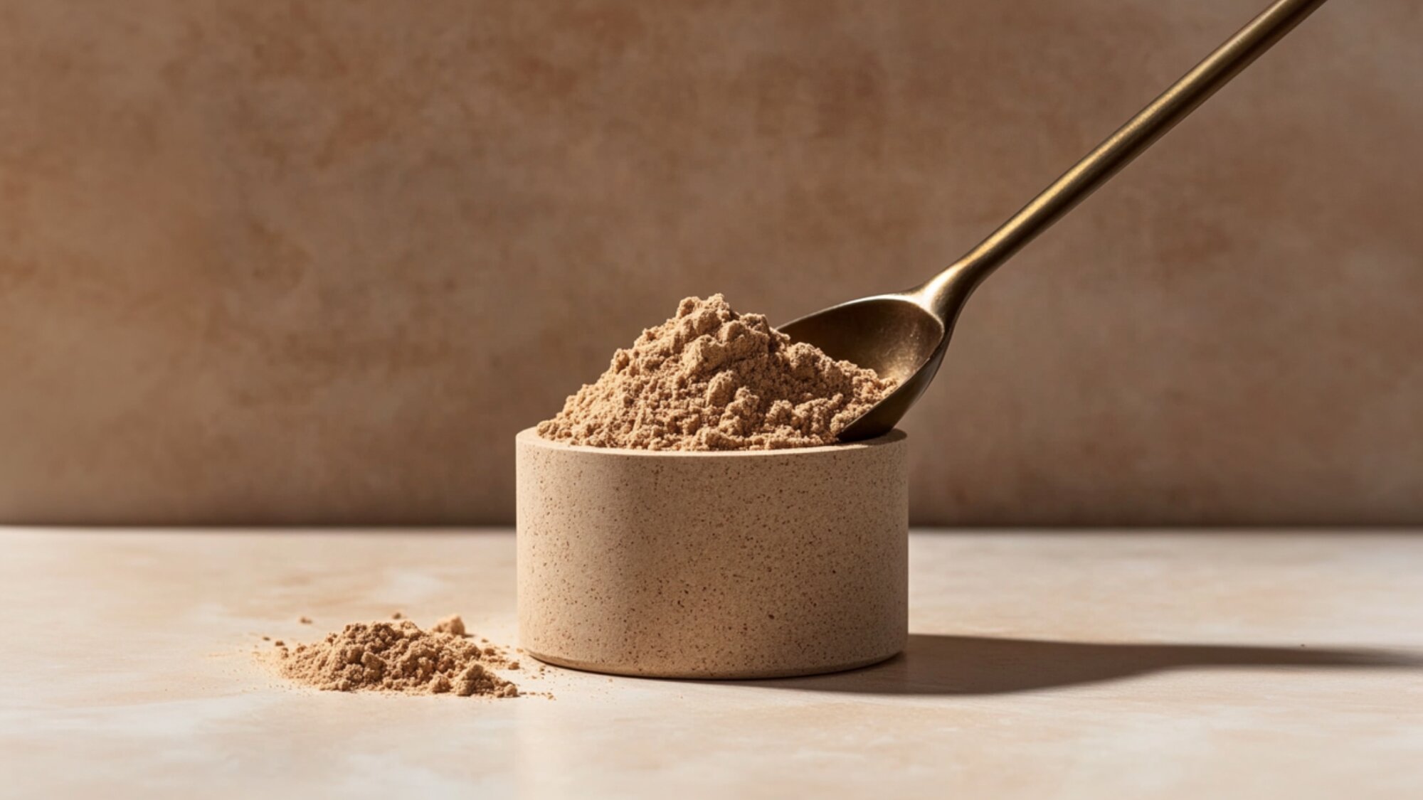 Whey protein vs plant protein comparison in bowls, showing powder and liquid forms.