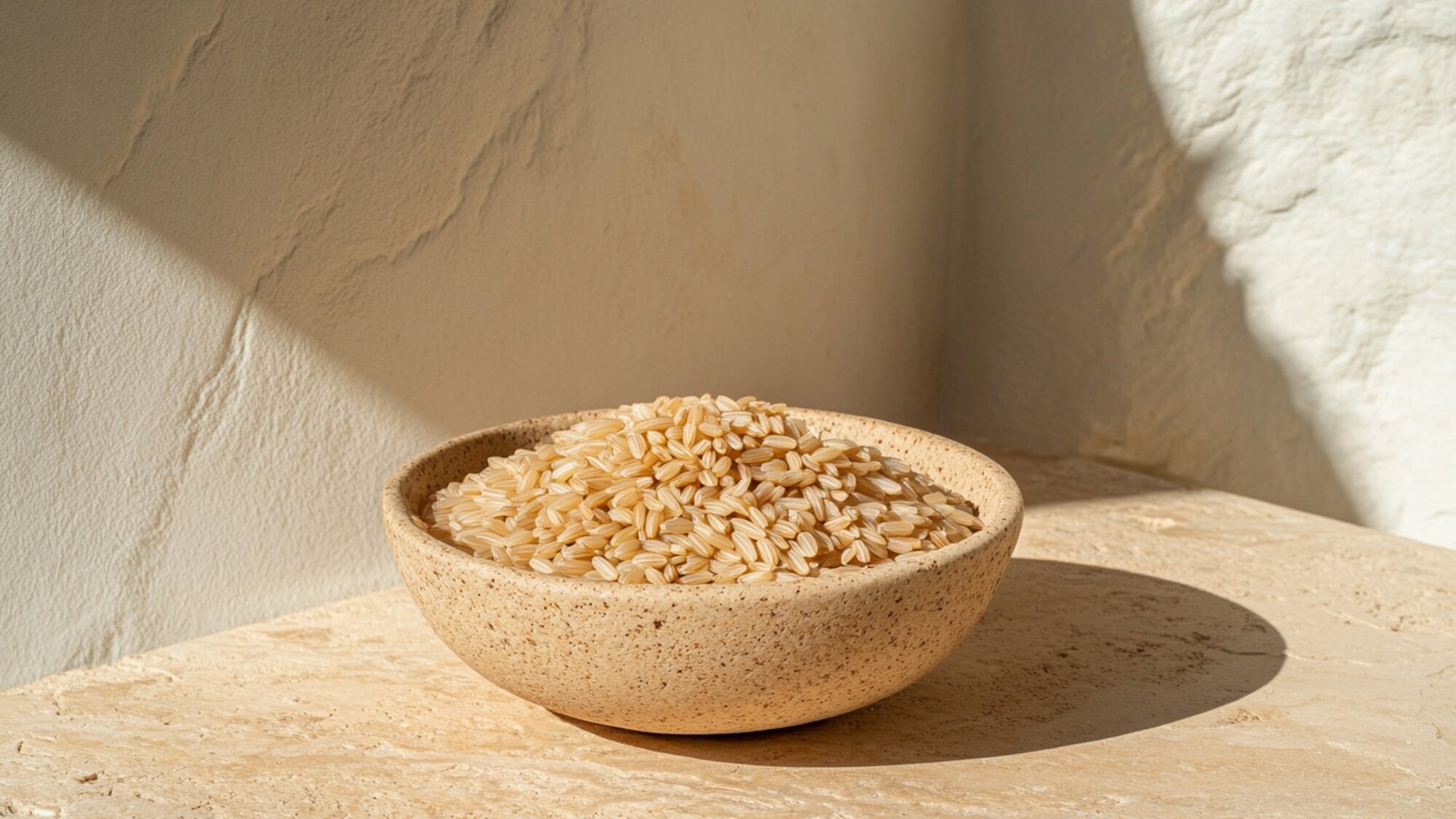 A bowl of brown rice, highlighting the benefits of brown rice protein as a nutritious plant-based protein source.