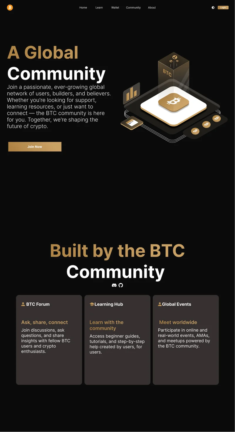 Bitcoin Community 3D Illustration