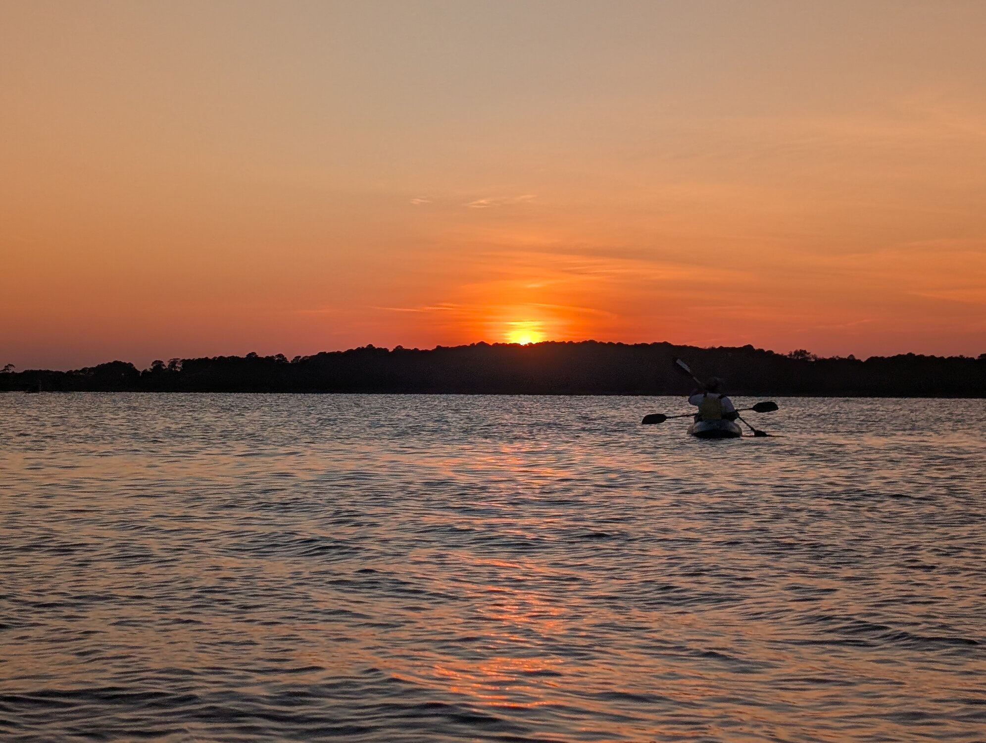 Sunset and full moon kayak tour near ocean city maryland