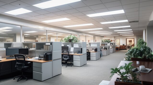 office space with cubicles