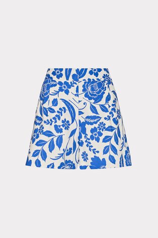 Blue and white floral shorts
