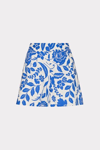 Blue and white floral shorts