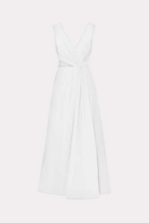 Shop the Nidra Stretch Poplin Cutout Maxi Dress from MILLY's resort wear collection