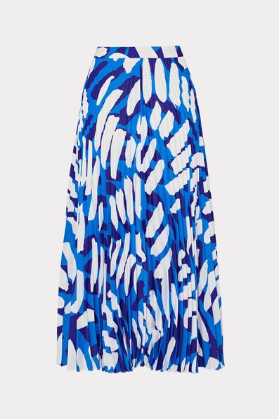 Blue and white PRINTED SKIRT
