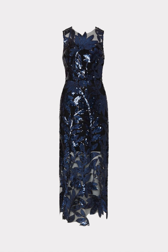 Shop the Kinsley Floral Sequins Dress from MILLY's Wedding Guest Dress Shop