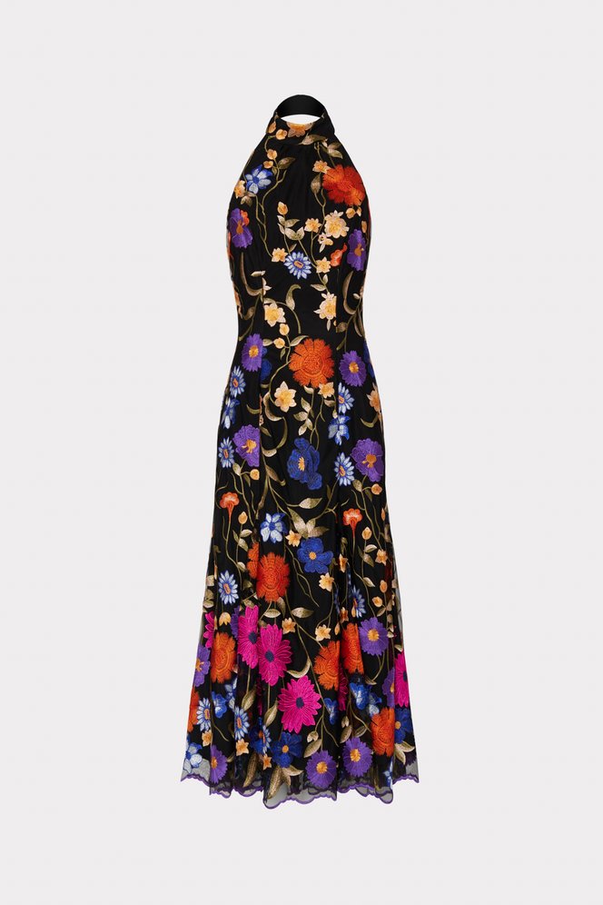 Shop the Penelope Fall Foliage Embroidery Dress from MILLY's Wedding Guest Dress Shop