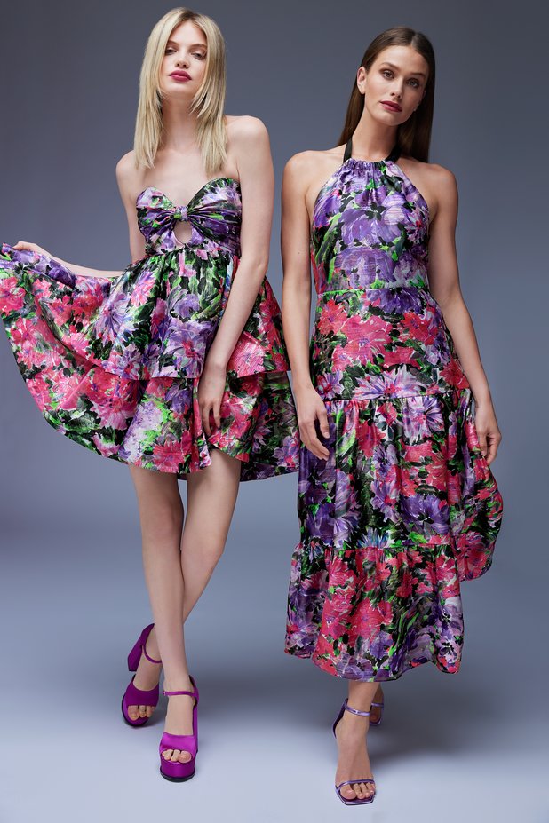 PINK FLORAL COCKTAIL DRESS IMAGE