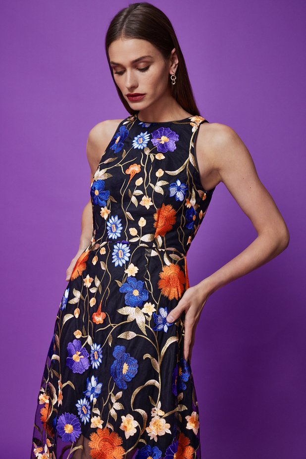 3D EMBROIDERED FLOWER DRESS IMAGE