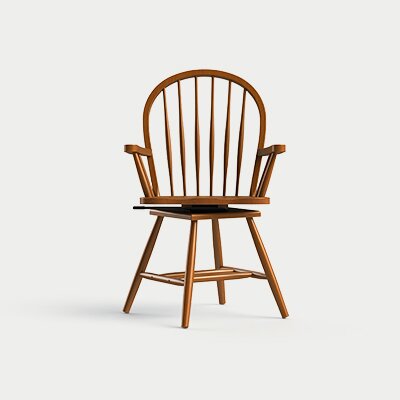 Armed Swivel Chair - Eliminating table interference