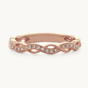 A rose gold infinity woman's band