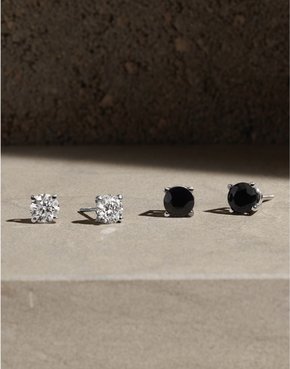 A collection of stud earrings