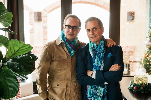 Daniel and Georges Daou pose together in the tasting room