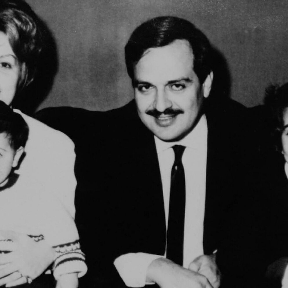 Black and white photo of Joseph Daou